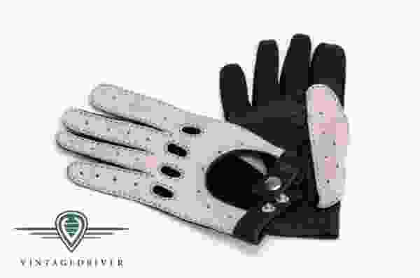 Damenhandschuh aus Peccary Leder zweifarbig