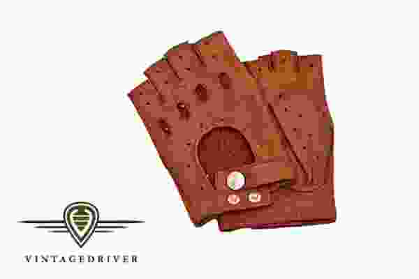 Herrenhandschuh,halbfinger aus Peccary Leder