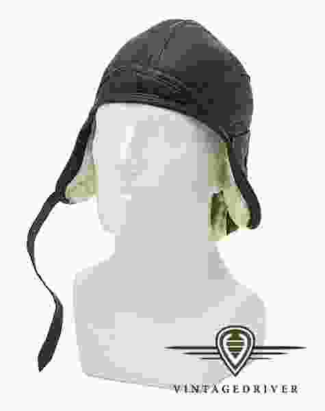 Navigator Lederhaube schwarz