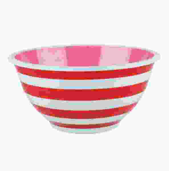 Schüssel Style Ringe rot und weiß